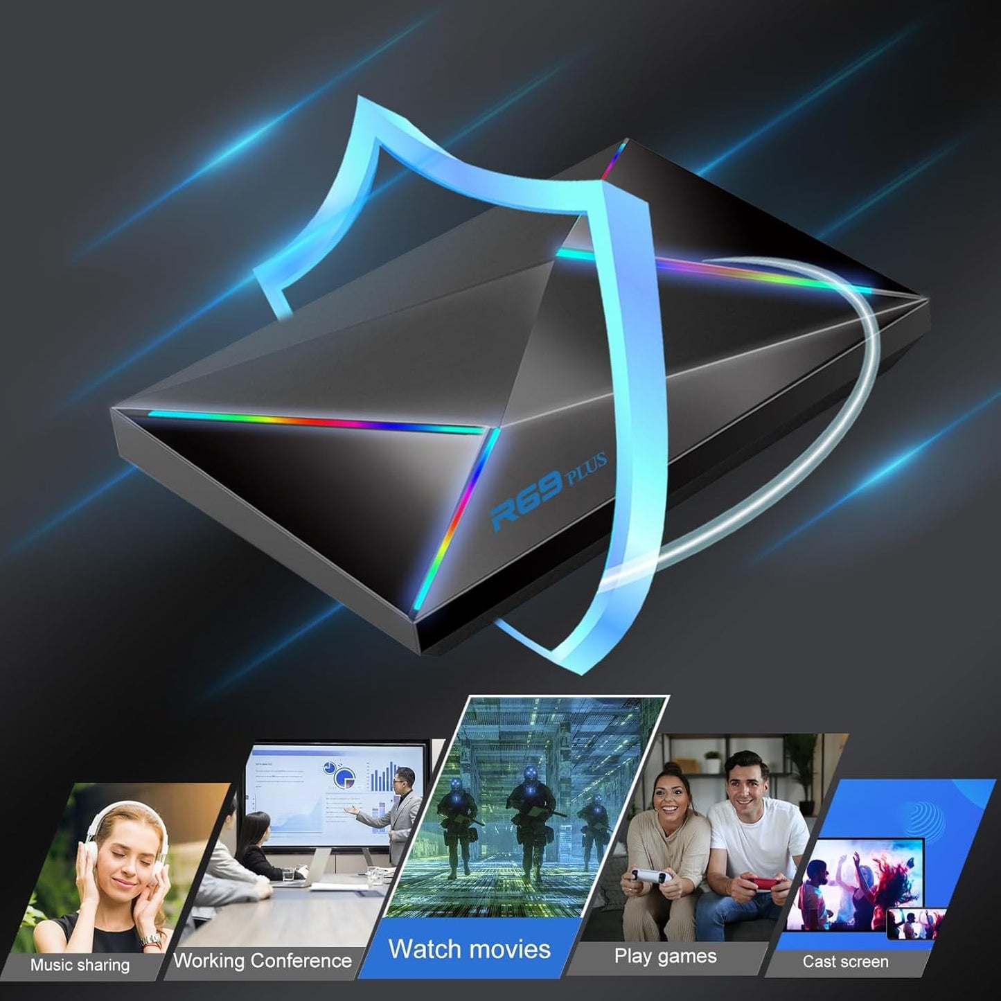 R69 Plus 2025 Smart Streaming Box 4GB RAM 32GB Storage 4K/8K