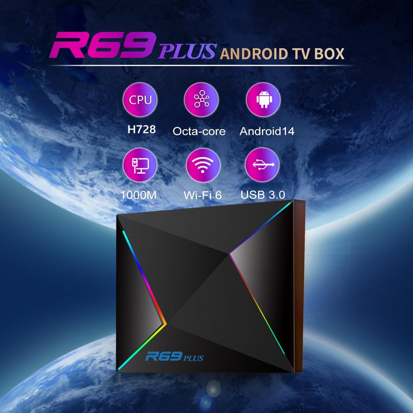 R69 Plus 2025 Smart Streaming Box 4GB RAM 32GB Storage 4K/8K